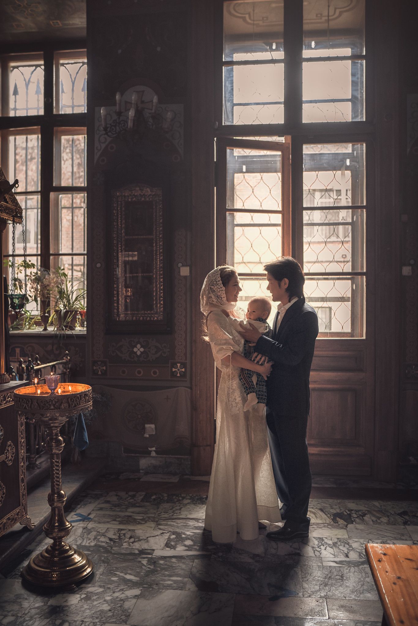 Таинство крещения в храме Воскресения Словущего в Даниловской Слободе 