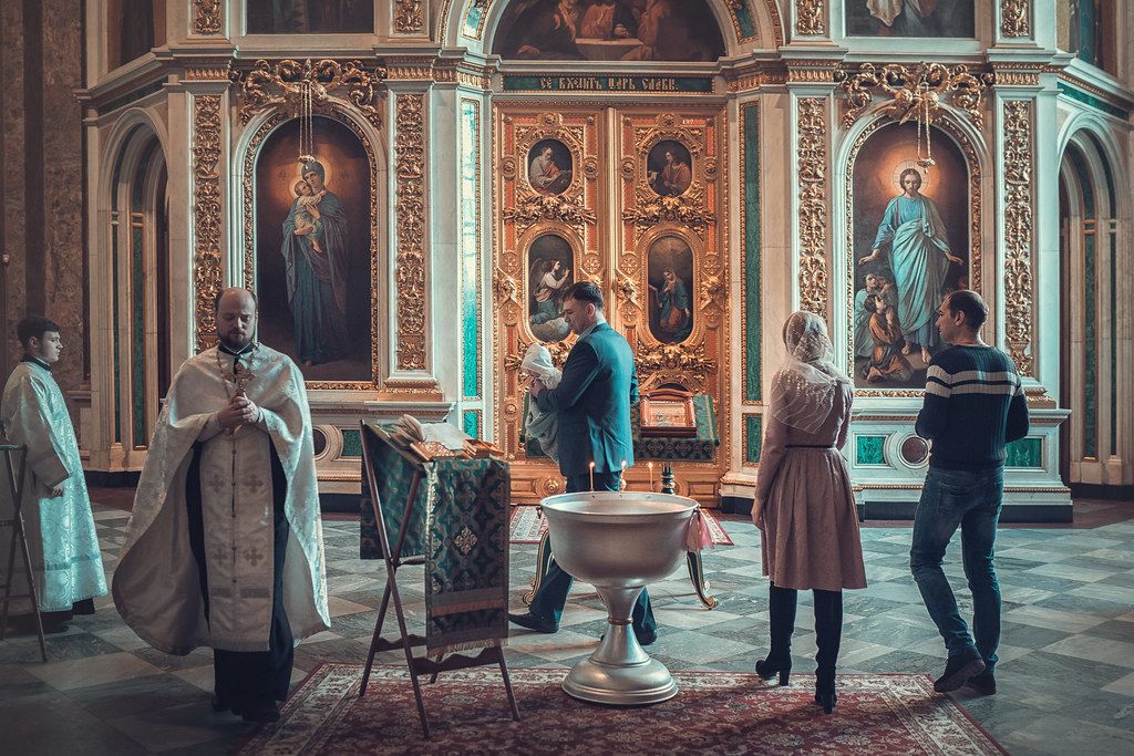 Таинство крещения в Исаакиевском соборе