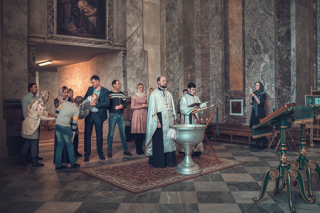 Таинство крещения в Исаакиевском соборе