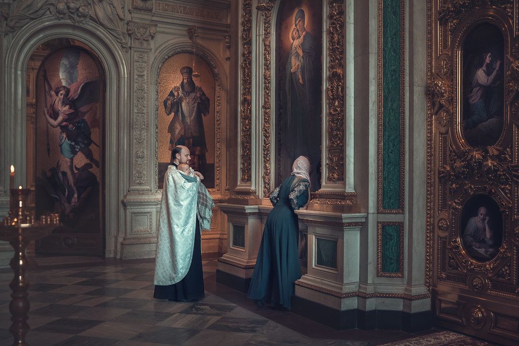 Таинство крещения в Исаакиевском соборе