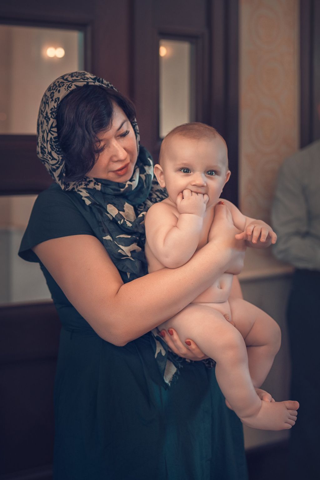 Таинство крещения в храме-колокольне в Токсово