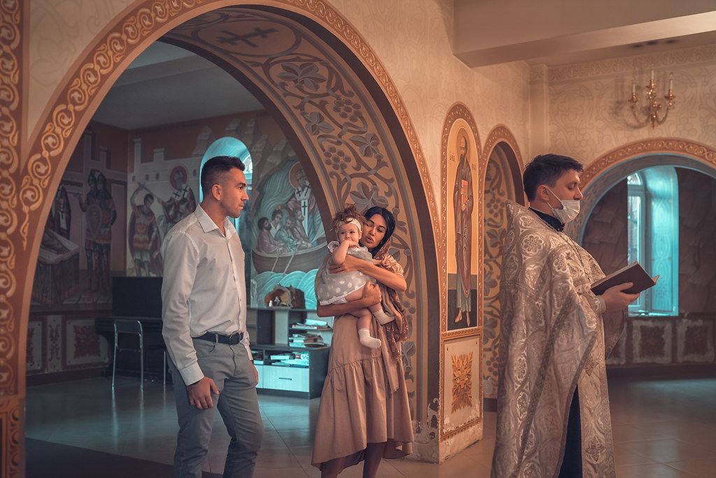 Крещение в храме Великомученицы Екатерины