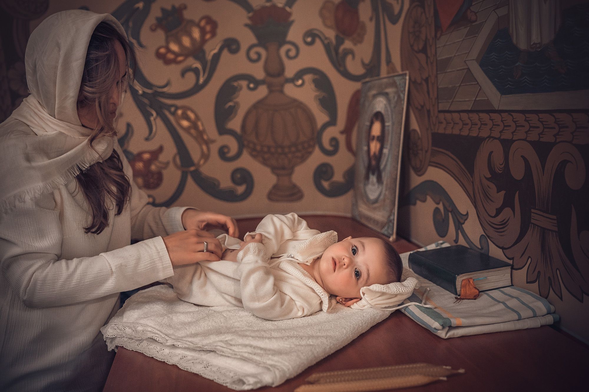 Крещение в храме Троицы Живоначальной на Воробьевых горах